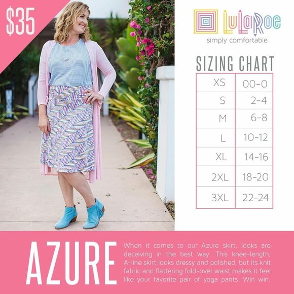 NWT Lularoe Azure Skirt Size Small - Picture 5 of 5